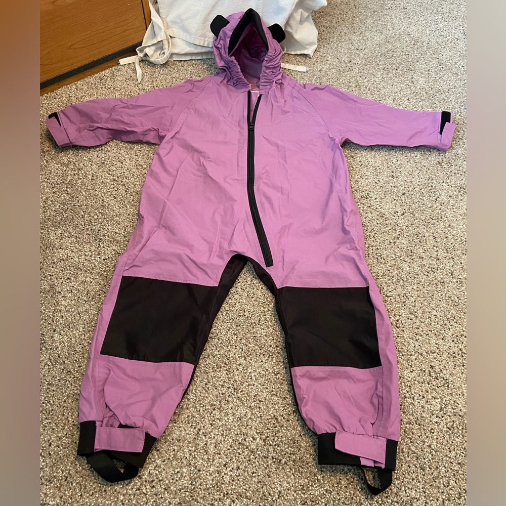 Purple and Black Rainsuit 4t